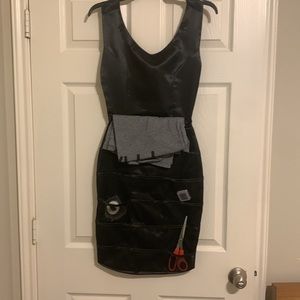 Black Dress Shaped Hangable Accessory Holder